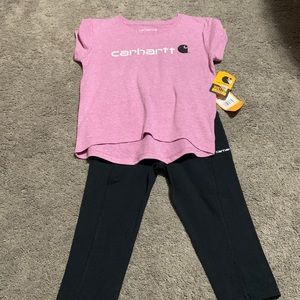 Girls size 6 t shirt and leggings
